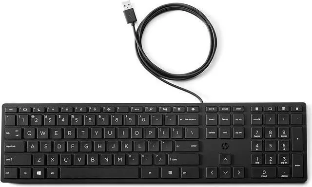 Alt view image 7 of 7 - Lot x 50 HP Smart 320K Slim Wired Keyboard 108 Keys QWERTY L96909-001 L95712-001