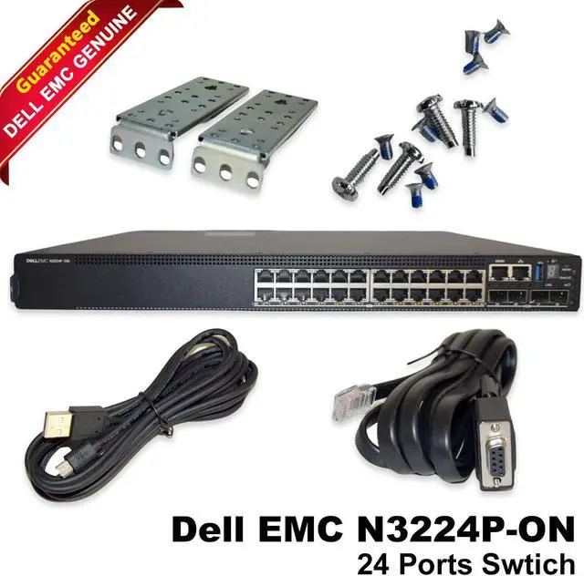 Main image of Dell EMC N3224P-ON 24x1G 4x10G 2x100G PoE 1050W 3L Network Ethernet Switch GM1R7