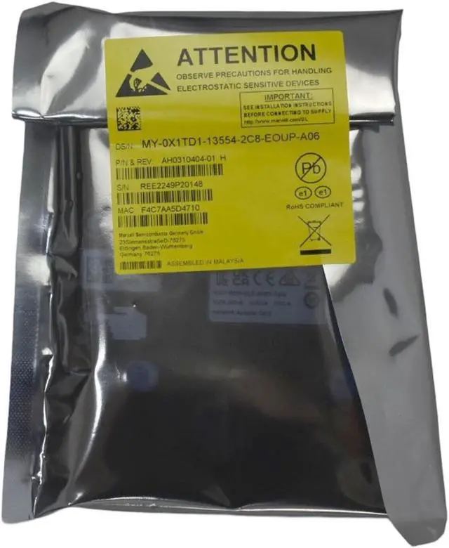 Alt view image 6 of 7 - Dell QLogic QL41164 Quad-Port 10GbE RJ-45 Ethernet Network Daughter Card X1TD1