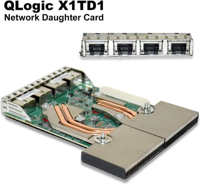 Alt view image 3 of 7 - Dell QLogic QL41164 Quad-Port 10GbE RJ-45 Ethernet Network Daughter Card X1TD1