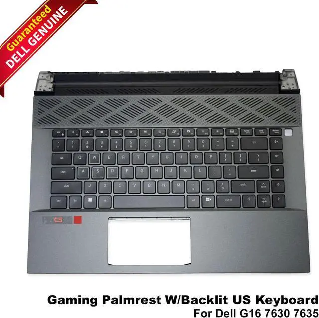 Main image of Dell G16 7630 7635 Gaming Palmrest Upper Case w/ Backlit US Keyboard FDWCX
