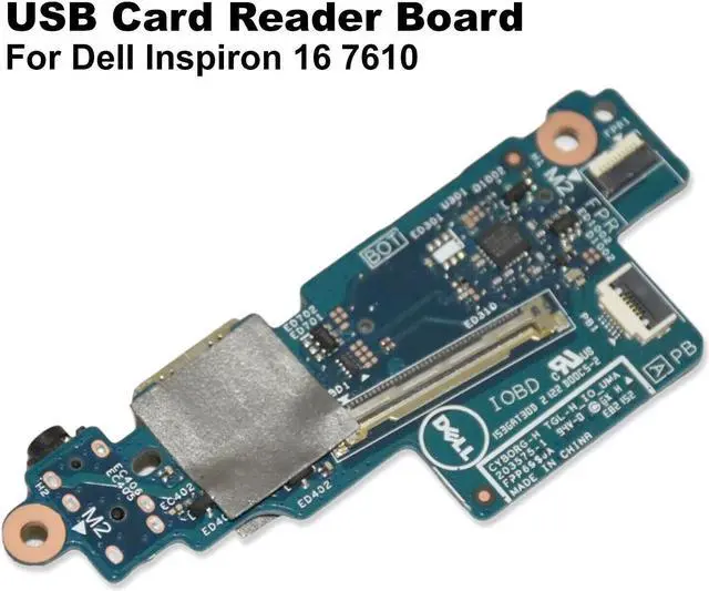 Alt view image 2 of 6 - Dell OEM Inspiron 16 7610 USB Audio Port SD Card Reader IO Circuit Board 481H8