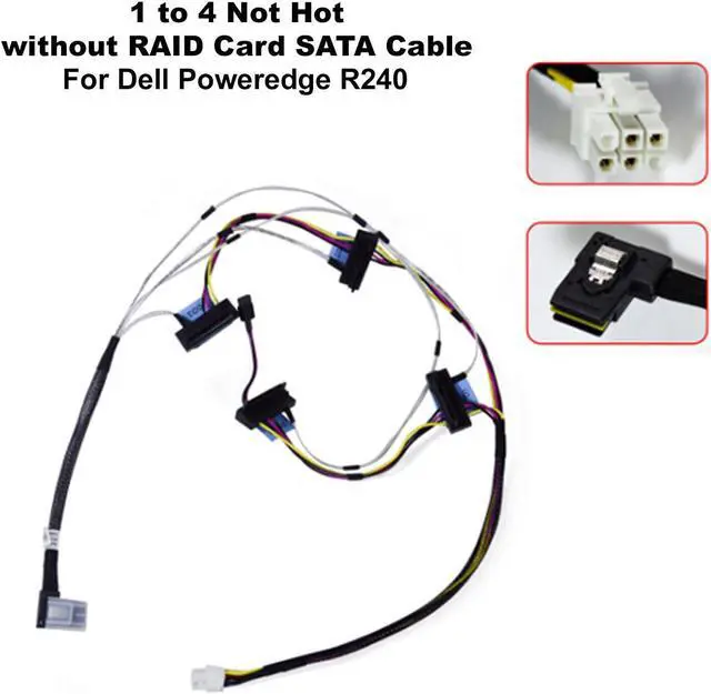 Alt view image 2 of 7 - Dell PowerEdge R240 1 to 4 Not Hot-Swappable SATA Cable No RAID Card 2F8RD