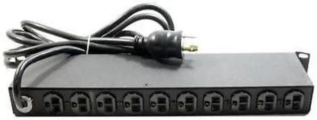 Alt view image 2 of 6 - Geist E76064 Power Tap 10-Outlet 20A 125VAC Surge Protector Unit BR100-1020TL