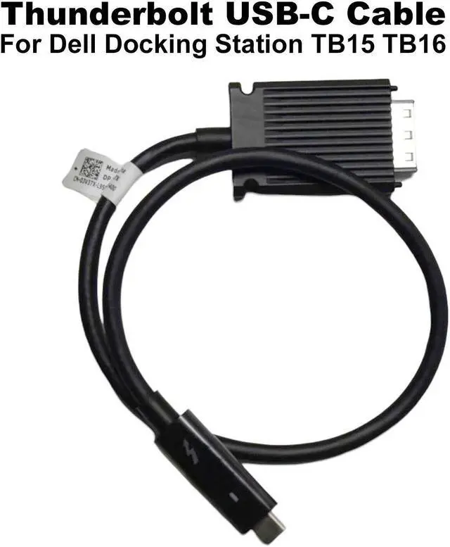Alt view image 2 of 6 - Dell Thunderbolt 3 USB-C Cable for TB15 TB16 Dock K16A K17A 3V37X 5T73G