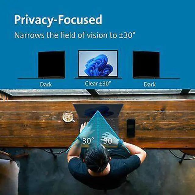 Alt view image 7 of 7 - Kensington MagPro Privacy Screen Filter Black K55254WW