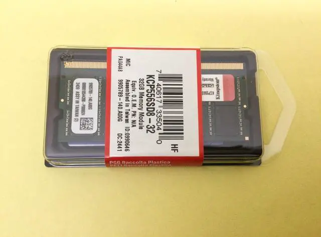 Main image of Kingston 32GB (1x32GB) DDR5-5600MHz SODIMM Laptop Memory KCP556SD8-32 New - OEM