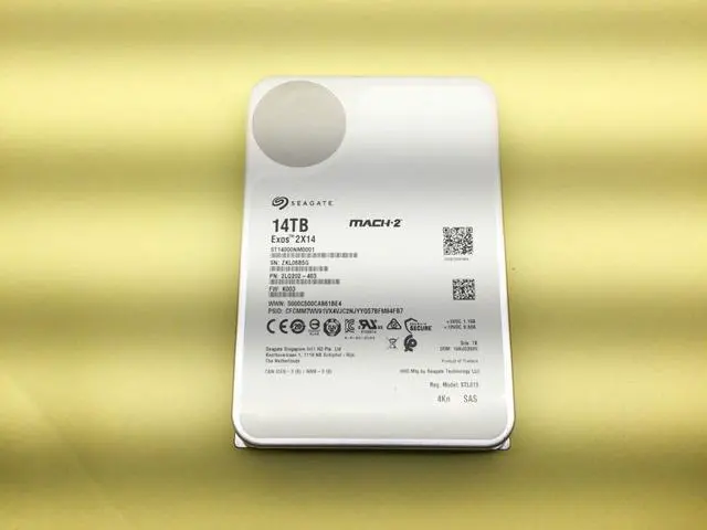 Alt view image 2 of 3 - (NOT FOR HOME PC!) Seagate Exos 2X14 14TB 7.2K SAS 12Gbps MACH.2 3.5in 4Kn HDD ST14000NM0001 New