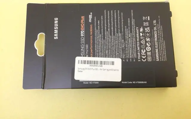 Alt view image 2 of 3 - Samsung 970 EVO Plus 500GB M.2 2280 NVME PCIe Internal SSD MZ-V7S500 Sealed