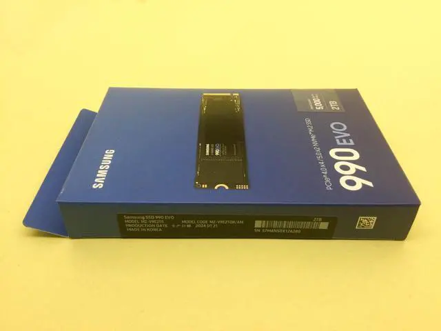 Alt view image 3 of 3 - Samsung 990 EVO 2TB NVMe PCIe M.2 2280 Internal SSD MZ-V9E2T0B/AM Sealed