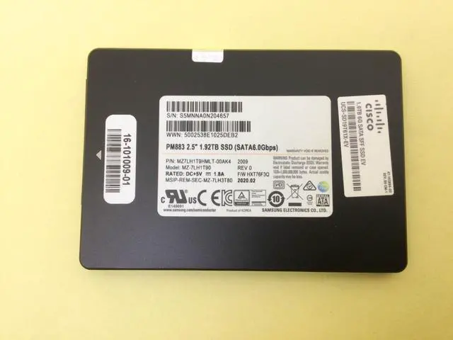 Alt view image 2 of 4 - MZ-7LH1T90 Samsung PM883 1.92TB SATA 6.0Gbps 2.5in SSD MZ7LH1T9HMLT New