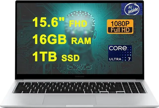 Main image of Samsung Galaxy Book4 15.6" FHD Ultra 7 150U 16GB 1TB SSD Cam FPReader Win 11