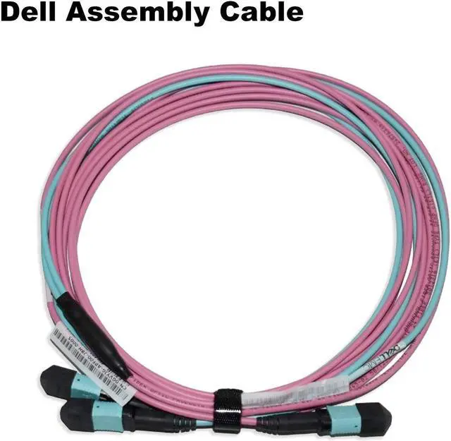 Alt view image 2 of 7 - Dell 5M MPO12 OM4 Fiber Optic Cable - High-Speed Data Center 40/100Gbps GVYJG