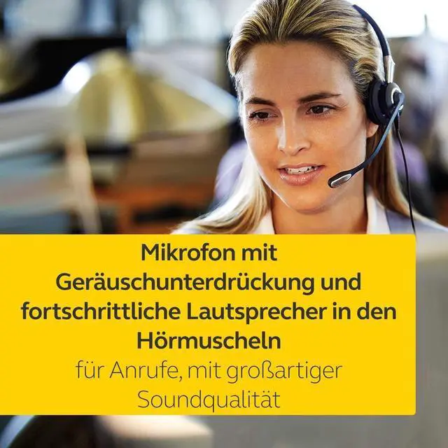 Alt view image 6 of 7 - Jabra BIZ 2400 II Duo Bluetooth USB Headset MS Skype Optimized Noise-Canceling