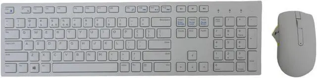 Alt view image 7 of 7 - Dell KM636 Wireless Keyboard & Mouse Combo US QWERTY White Compact Design
