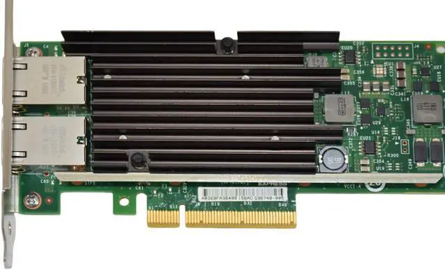 Alt view image 4 of 13 - Intel X540-T2 PCI-E x8 10G Dual RJ45 Ethernet Converged Network Adapter