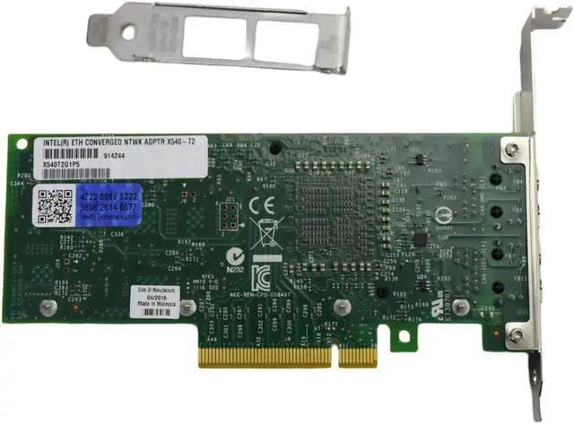 Alt view image 6 of 13 - Intel X540-T2 PCI-E x8 10G Dual RJ45 Ethernet Converged Network Adapter