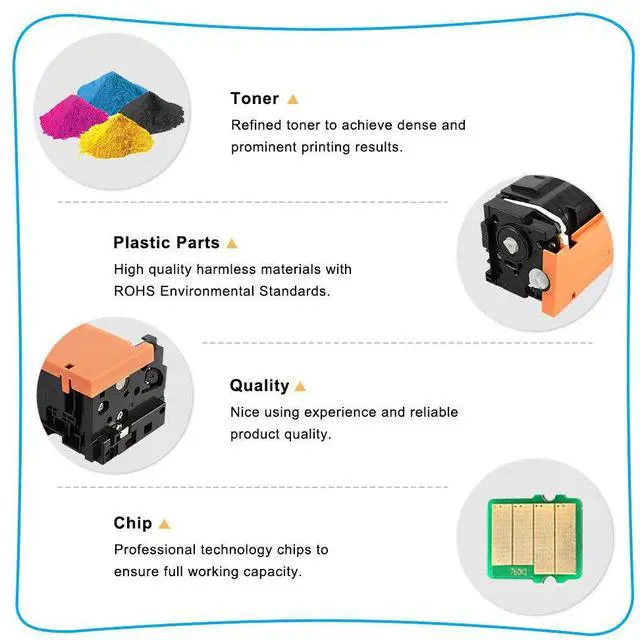 Alt view image 4 of 7 - 4 PK Toner CF410A 477A 410A Compatible With HP Laserjet Pro MFP M452dw M477fnw - OEM