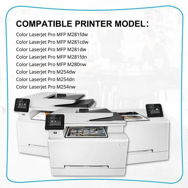 Alt view image 2 of 7 - 2 Toner Compatible with HP 202A CF500A Color LaserJet Pro M254dw M281cdw M281fdw - OEM