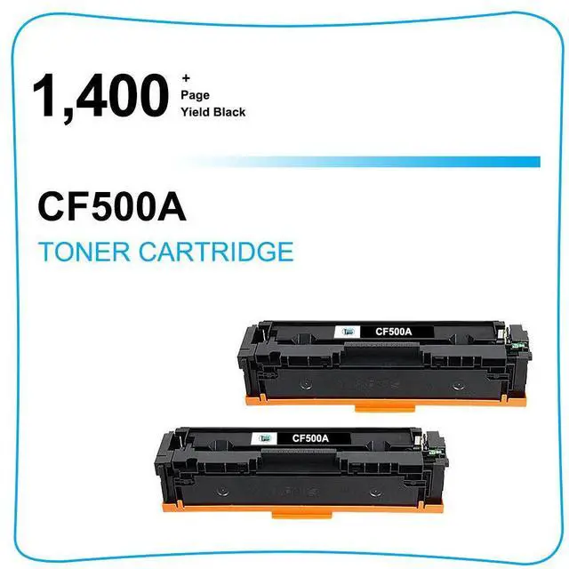 Alt view image 3 of 7 - 2 Toner Compatible with HP 202A CF500A Color LaserJet Pro M254dw M281cdw M281fdw - OEM