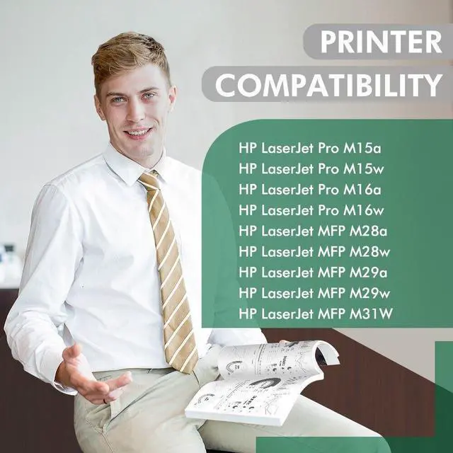 Alt view image 3 of 5 - 4PK Compatible for HP 48A Toner CF248A LaserJet Pro M15w M16a MFP M28w M28a M29w - OEM