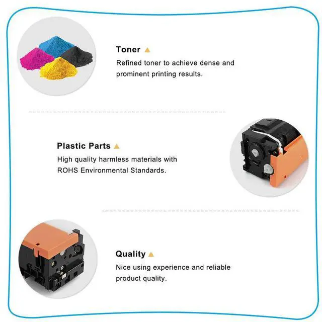 Alt view image 6 of 7 - 5x Toner Compatible with HP 206A W2110A LaserJet M255dw M283fdw M283cdw No Chip - OEM