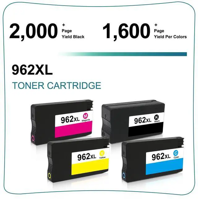 Alt view image 2 of 4 - 4PK 962XL Ink Cartridges for HP Officejet Pro 9010 9015 9016 9018 9019 9020 9025