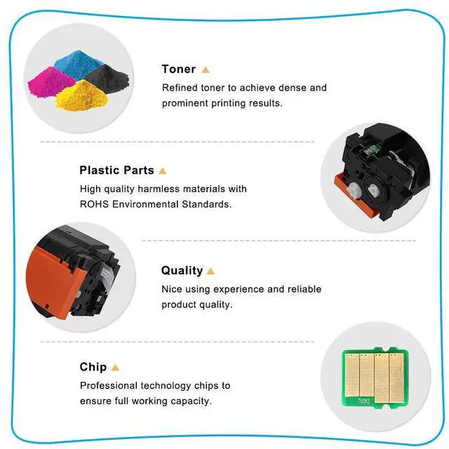 Alt view image 7 of 7 - 4 x Toner Cartridges Compatible with HP 410X CF410X M452dn MFP M477fnw M477fdw - OEM