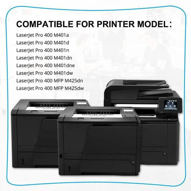 Alt view image 3 of 7 - 4 Pack CF280A Toner Cartridge for HP 80A LaserJet Pro 400 M401n M401dn M425dn - OEM