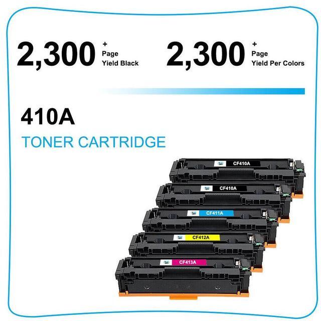 Alt view image 3 of 7 - 5PK CF410A For HP 410A Toner Cartridge LaserJet Pro MFP M477fdw M477fnw M452nw - OEM