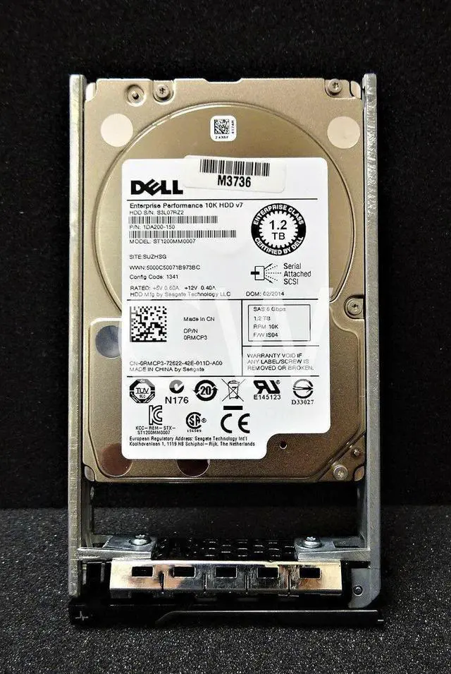 Main image of (NOT FOR HOME PC!) 0RMCP3 ST1200MM0007 Dell 1.2TB 10K RPM 6Gbps 2.5" SAS SERVER HDD Hard Drive - OEM