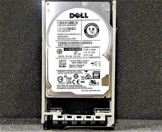 Main image of (NOT FOR HOME PC!) VTHDD 0VTHDD HUC101818CS4204 Dell GEN13 1.8TB 10K 12G 128MB 2.5in SAS Hard Drive - OEM