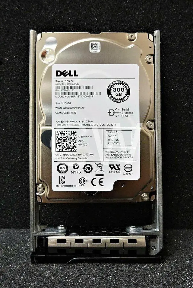 Main image of (NOT FOR HOME PC!) 745GC ST9300605SS Dell 300GB 10K RPM 6Gb/s 2.5" SAS Hard Drive - (ZERO HOURS) - OEM