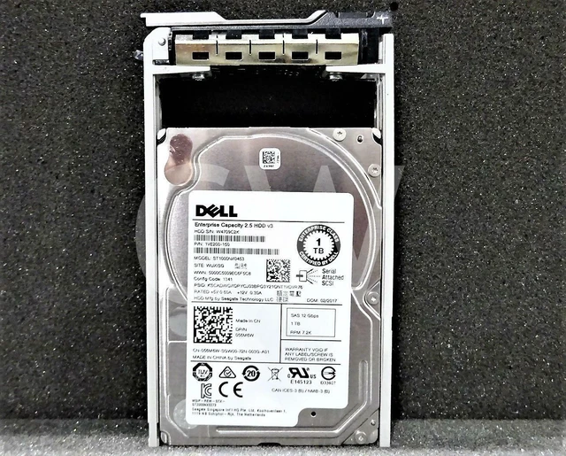 Main image of (NOT FOR HOME PC!) 56M6W ST1000NX0453 Dell 1TB 7200RPM 12Gb 2.5"SAS HDD W/RTray R730xd, R930, T330