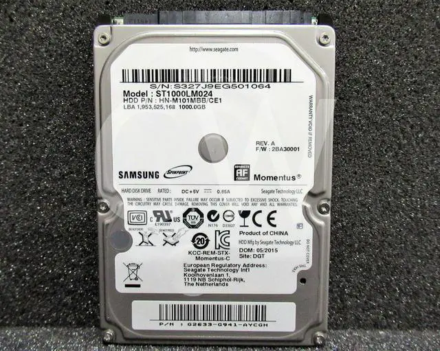 Main image of Seagate MOMENTUS ST1000LM024 1TB 5.4K RPM 3Gb/s 2.5" SATA LAPTOP HDD Hard Drive