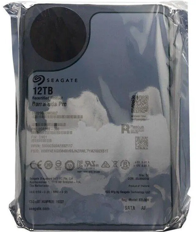 Alt view image 4 of 6 - Seagate Barracuda Pro (ST12000DM0007) 12TB SATA 6Gbps 3.5" Internal Hard Drive