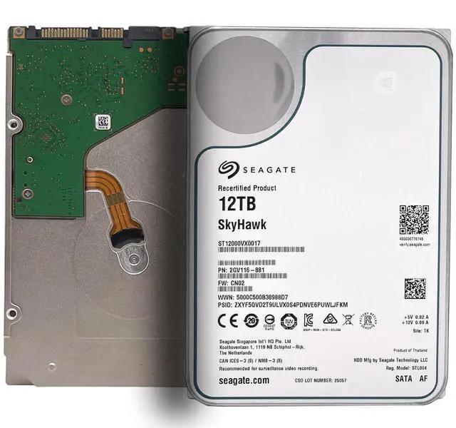 Main image of Seagate Skyhawk ST12000VX0017 12TB 7200RPM 3.5" SATA 6.0Gb/s Surveillance HDD