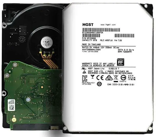 Main image of HGST Ultrastar HUH728080ALE604 (0F23668) 8TB 7200RPM SATA 6Gb/s 3.5" Hard Drive