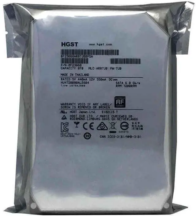 Alt view image 7 of 7 - HGST Ultrastar HUH728080ALE604 (0F23668) 8TB 7200RPM SATA 6Gb/s 3.5" Hard Drive