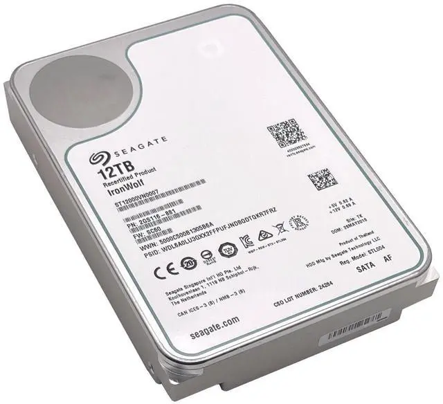 Alt view image 2 of 6 - Seagate IronWolf 12TB 7200RPM SATA 6Gb/s 256MB 3.5" NAS Hard Drive ST12000VN0007