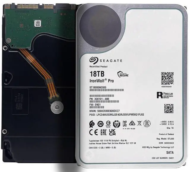 Main image of Seagate IronWolf Pro ST18000NE000 18TB 7200RPM SATA 6Gb/s 3.5" NAS Hard Drive