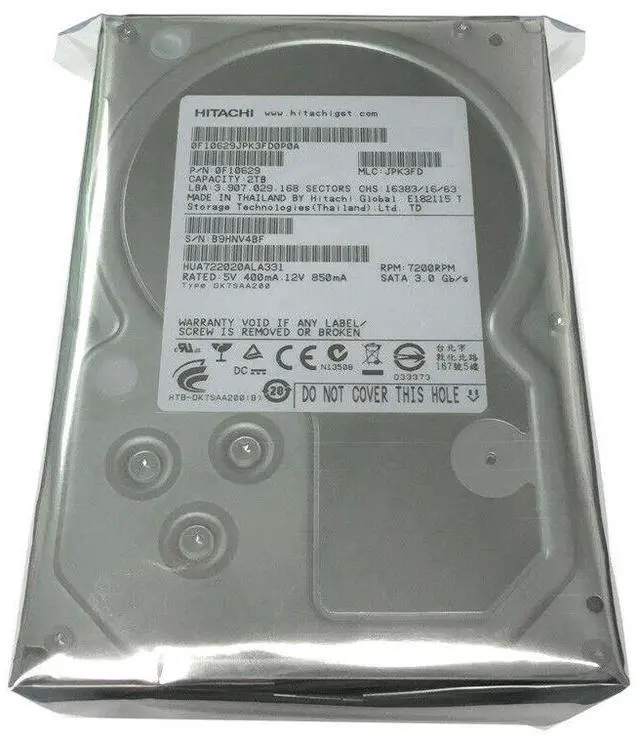 Alt view image 3 of 4 - HGST 2TB 64MB Cache 7200RPM SATA 3Gb/s 3.5" Internal Hard Drive HUA722020ALA331