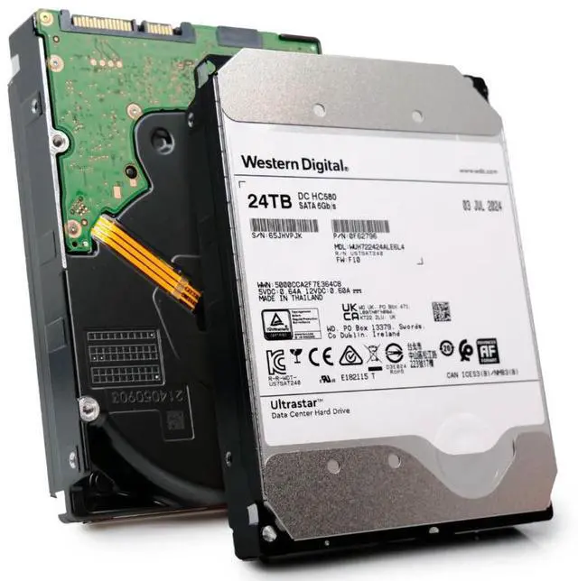 Main image of WD Ultrastar DC HC580 24TB 7.2K RPM SATA 6GB/s 3.5in HDD WUH722424ALE6L4 0F62796 - OEM
