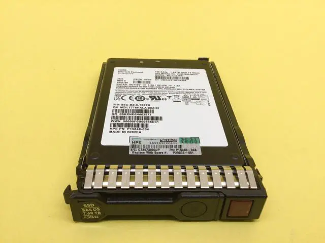 Alt view image 3 of 3 - (NOT FOR HOME PC!) P19909-B21 HPE 7.68TB SAS 12G READ INTENSIVE SFF SC SSD P20836-001