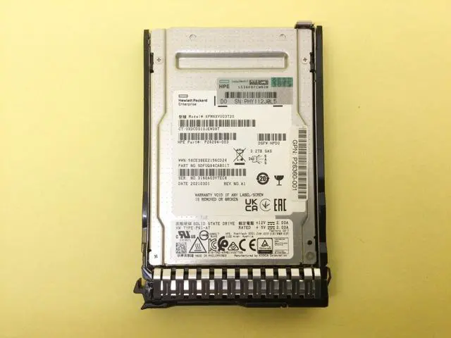 Alt view image 2 of 4 - (NOT FOR HOME PC!) P26358-B21 HPE 3.2TB SAS 24G MIXED USE SFF SC PM6 SSD P37173-001