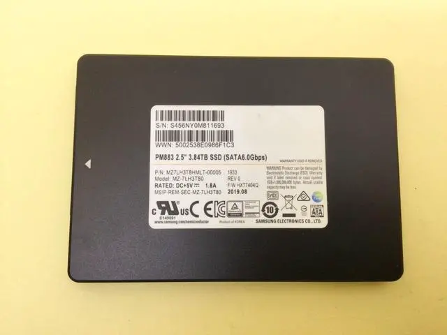 Alt view image 3 of 6 - MZ-7LH3T80 Samsung PM883 Series 3.84TB 2.5" SATA 6Gb/s SSD MZ7LH3T8HMLT