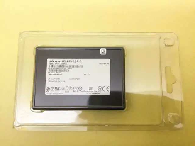 Main image of Micron 5400 PRO 3.84TB SATA 6Gb/s 2.5in SSD MTFDDAK3T8TGA