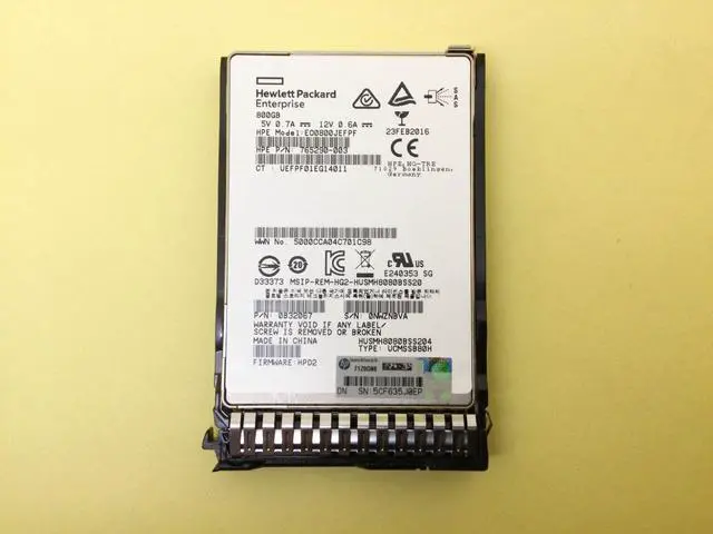 Alt view image 2 of 3 - (NOT FOR HOME PC!) 802586-B21 HPE 800GB SAS 12G WRITE INTENSIVE SFF SC SS540 SSD 802909-001