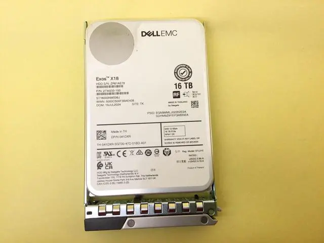 Alt view image 2 of 3 - (NOT FOR HOME PC!) 41DXR DELL 16TB 7.2K RPM SAS 12Gbps 512e 3.5inch HDD 041DXR ST16000NM006J