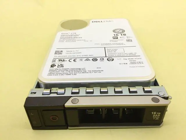 Alt view image 3 of 3 - (NOT FOR HOME PC!) 41DXR DELL 16TB 7.2K RPM SAS 12Gbps 512e 3.5inch HDD 041DXR ST16000NM006J